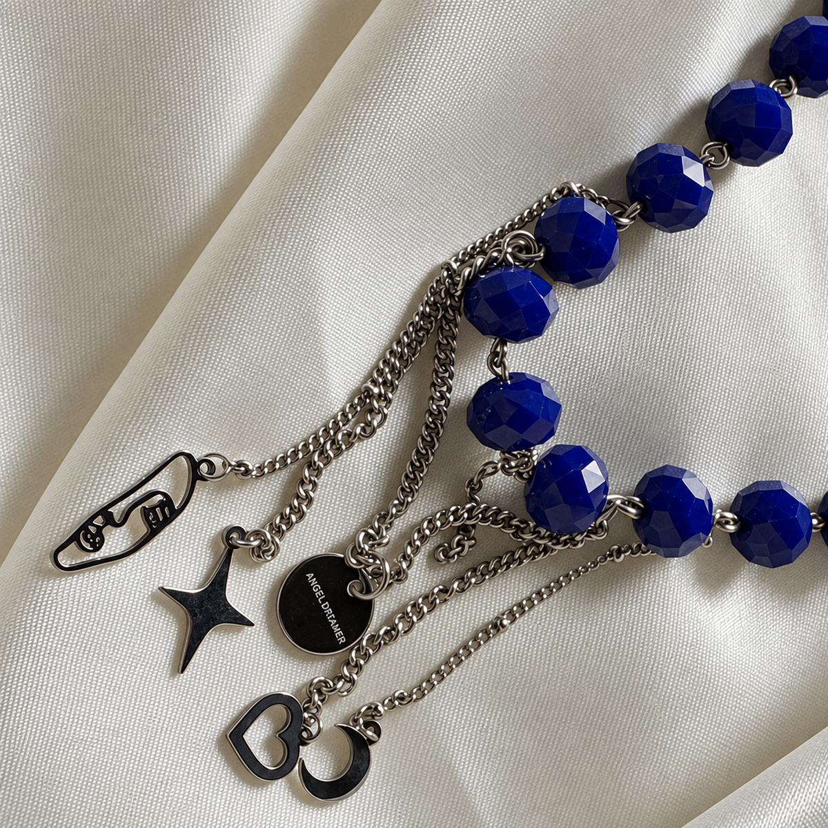 Blue Moon Charm Necklace