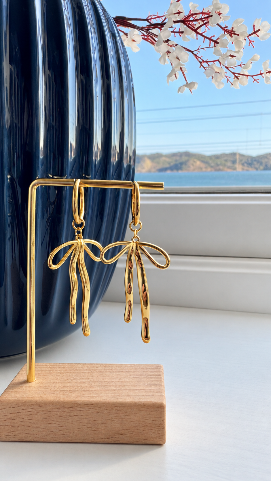 Bow Elegance – Stainless Steel Earrings