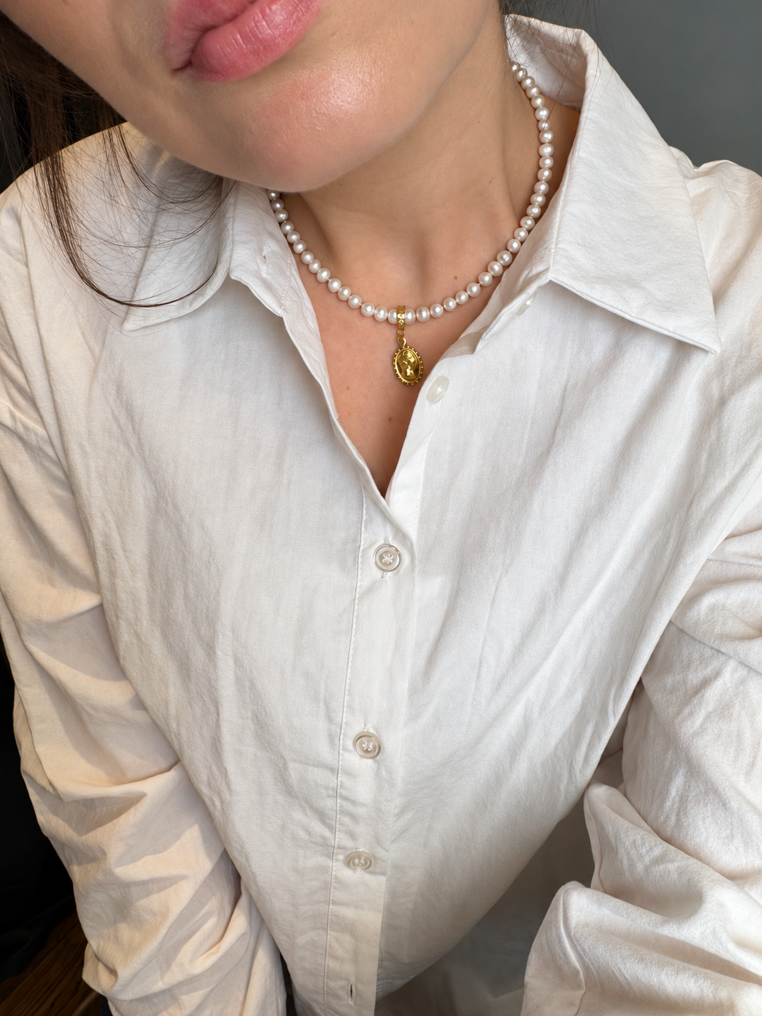 Golden Muse – Freshwater Pearl Necklace