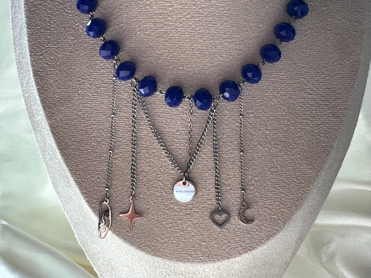 Blue Moon Charm Necklace