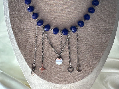 Blue Moon Charm Necklace