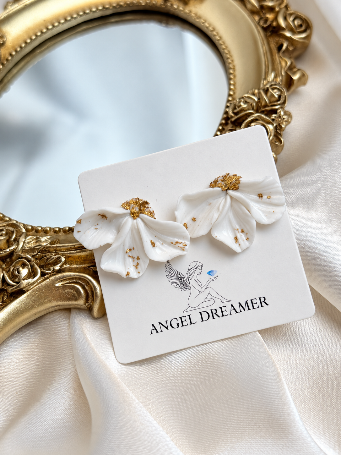 Petal Grace – Polymer Clay Earrings